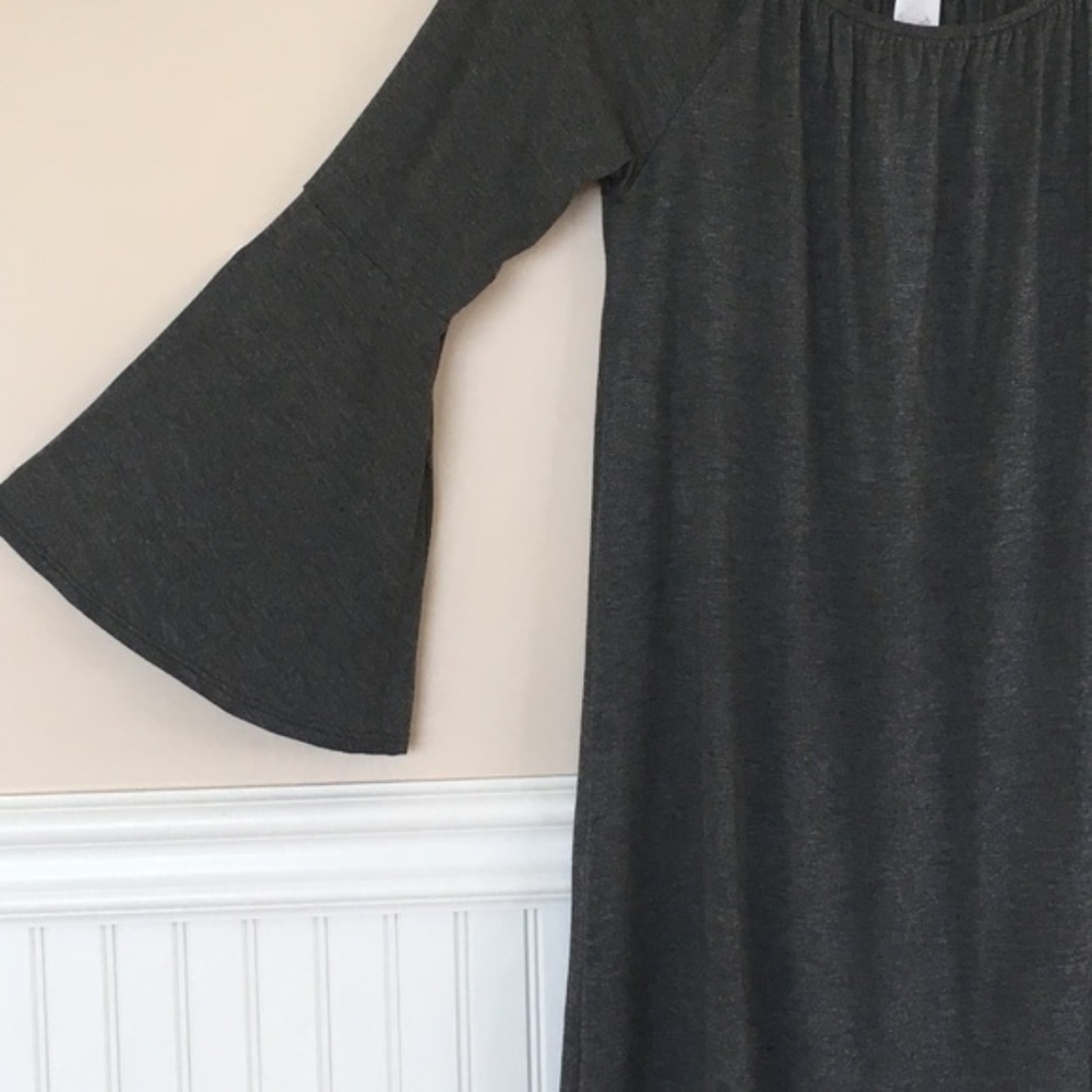 Gray Off Shoulder Dress - Picture 2 of 2